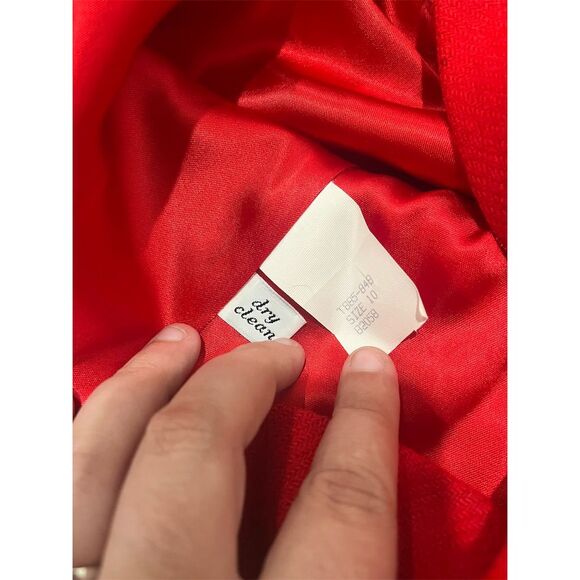 Vintage Pendleton Women's Red Wool Overcoat Size 10 Double-Breasted - Picture 7 of 7